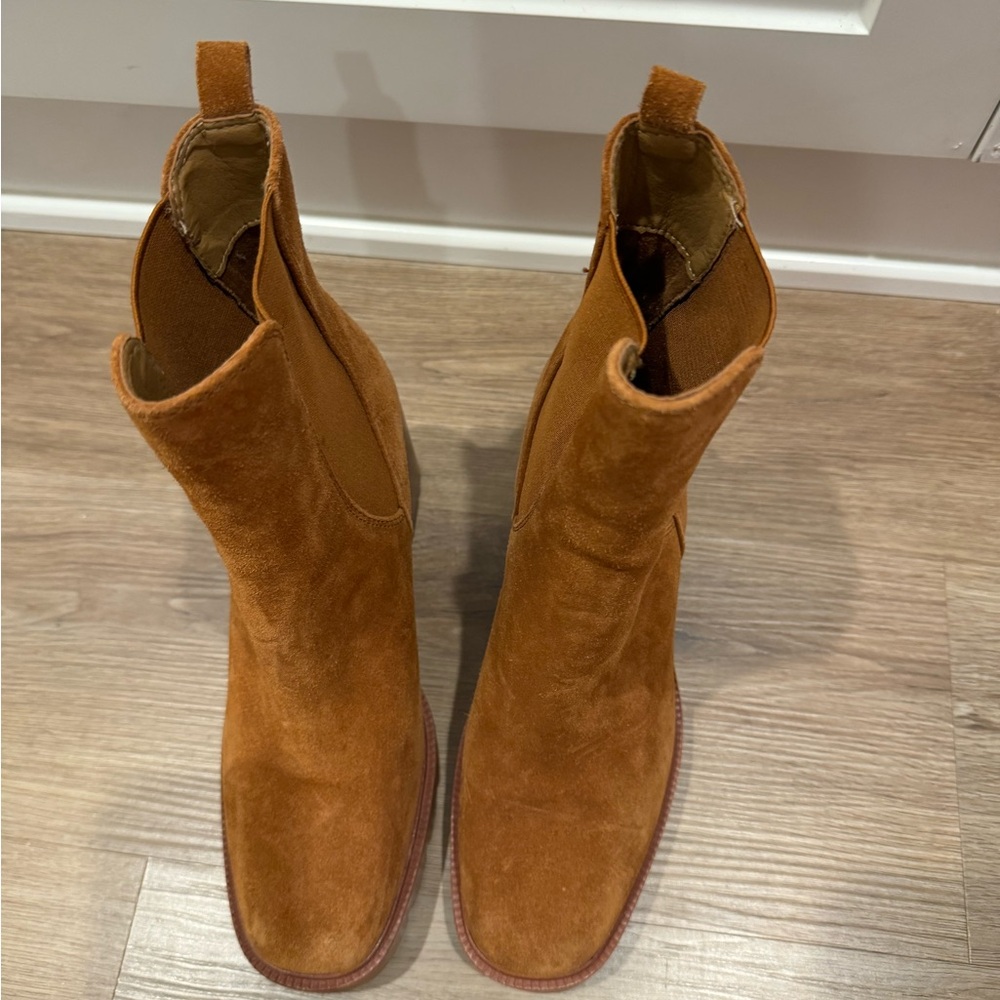 Sam Edelman Brown Suede Boots Size 8 - Picture 4 of 5